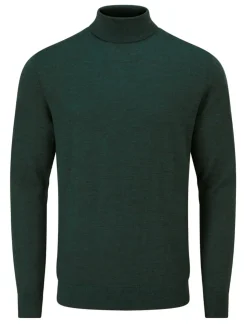 Skopes Green Russ Merino Blend Roll Neck Sweater
