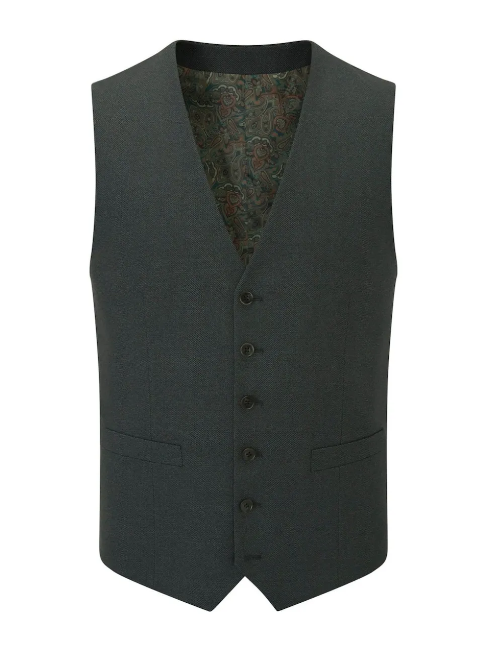 Skopes Green Single Breasted Harcourt Single Breasted Tailored Fit Suit Waistcoat