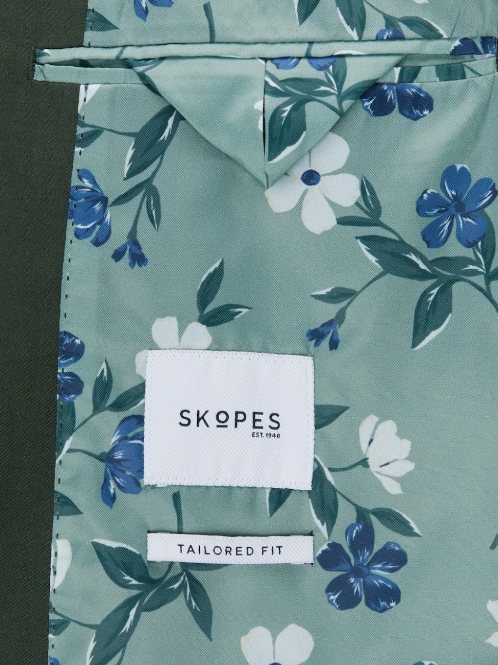 Skopes Green Tailored Fit Harvey Suit: Jacket