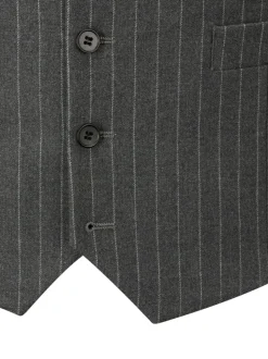 Skopes Grey Cassius Stripe Suit Waistcoat