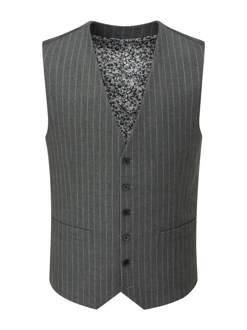 Skopes Grey Cassius Stripe Suit Waistcoat