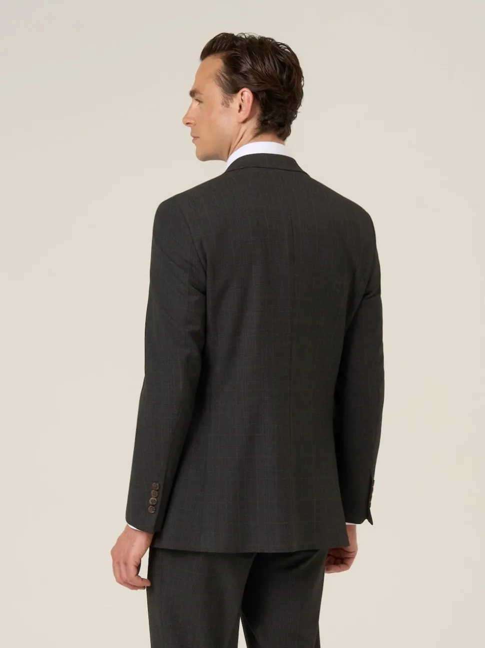 Skopes Grey Elijah Tailored Fit Check Suit Jacket