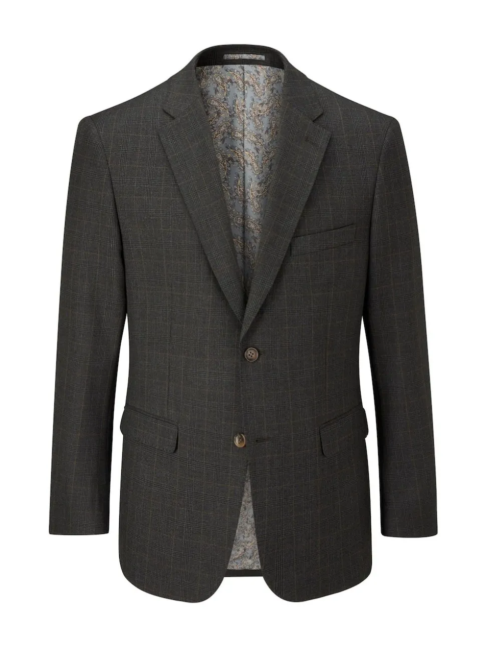 Skopes Grey Elijah Tailored Fit Check Suit Jacket