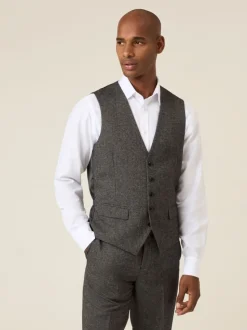 Skopes Grey Fox Textured Suit Waistcoat
