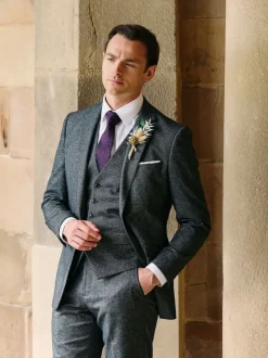 Skopes Grey Fox Textured Suit Waistcoat