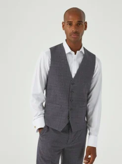 Skopes Grey Jacob Check Suit Waistcoat
