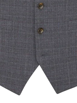 Skopes Grey Jacob Check Suit Waistcoat