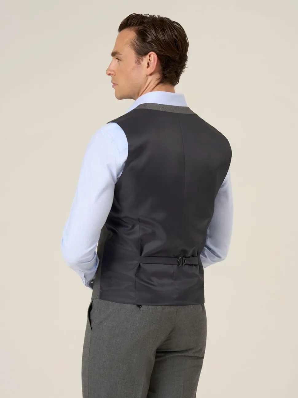 Skopes Grey Liston Flannel Suit Waistcoat