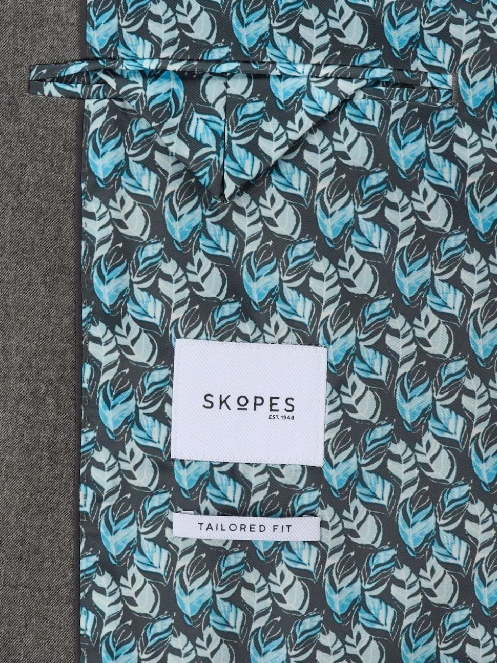 Skopes Grey Liston Tailored Fit Flannel Suit Jacket