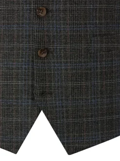 Skopes Grey Margrave Check Suit Waistcoat