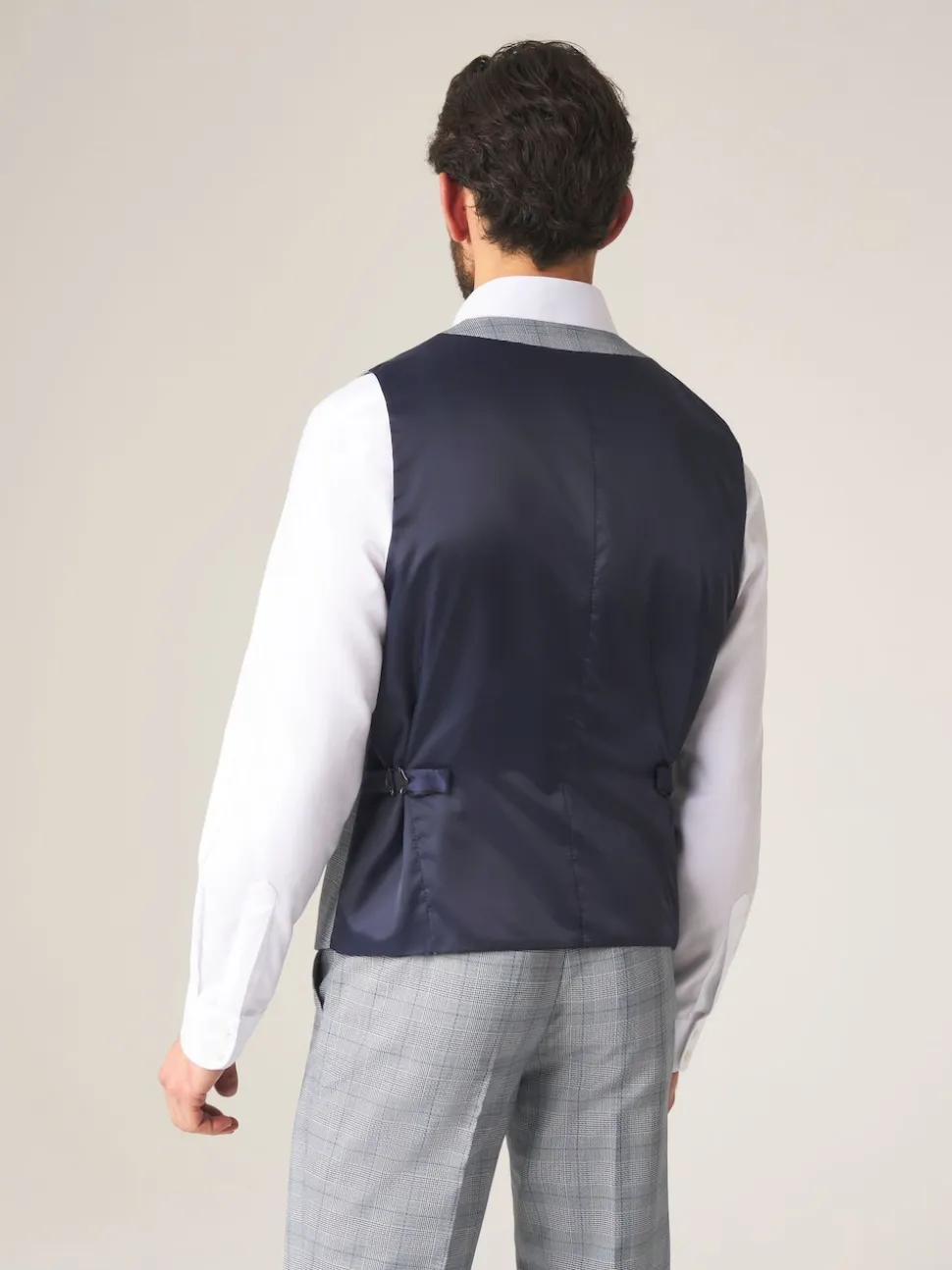 Skopes Grey Single Breasted Double Breasted Scoop Anello Suit Waistcoat