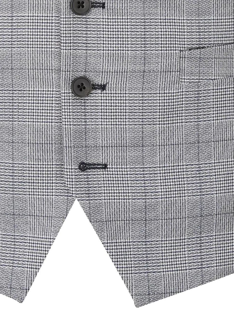 Skopes Grey Single Breasted Double Breasted Scoop Anello Suit Waistcoat