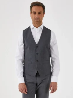 Skopes Grey Single Breasted Wool Rich Darwin Suit Waistcoat
