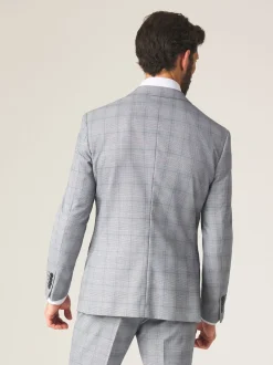 Skopes Grey Slim Fit Anello Check Suit Jacket