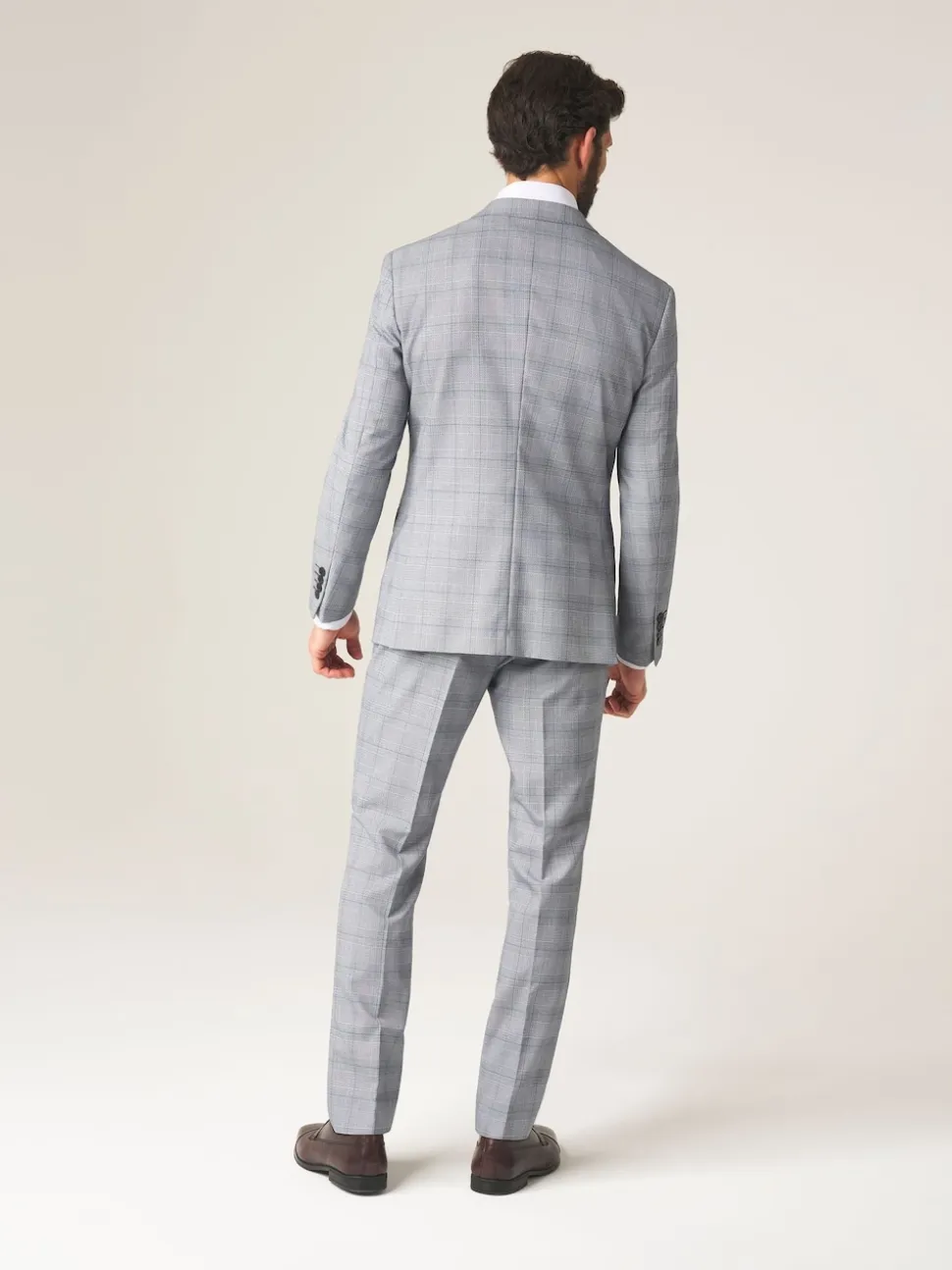 Skopes Grey Slim Fit Anello Check Suit Jacket