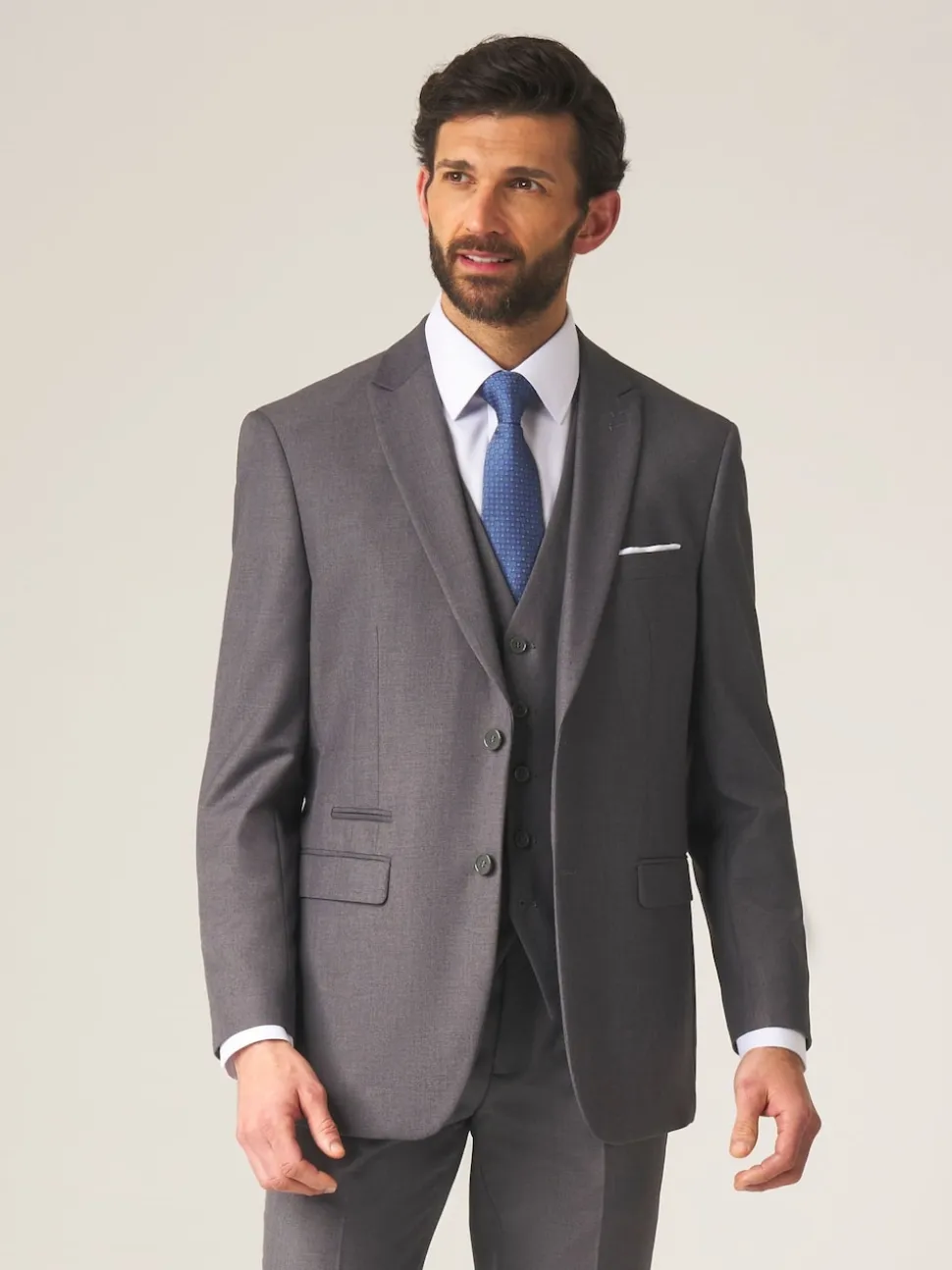 Skopes Grey Tailored Fit Madrid Suit: Jacket