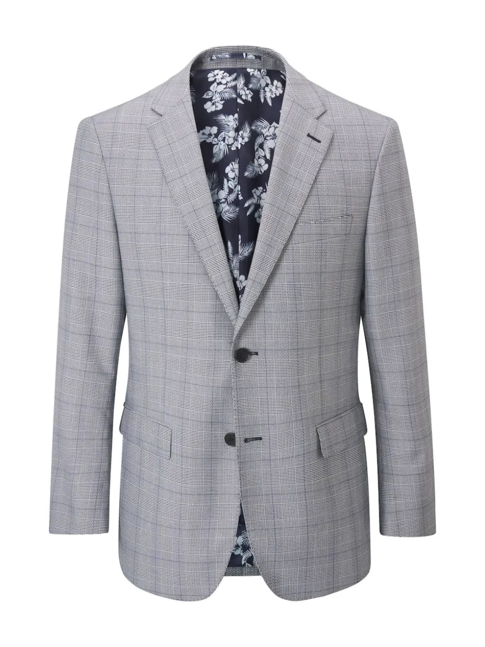 Skopes Grey Tailored Fit Anello Check Suit Jacket