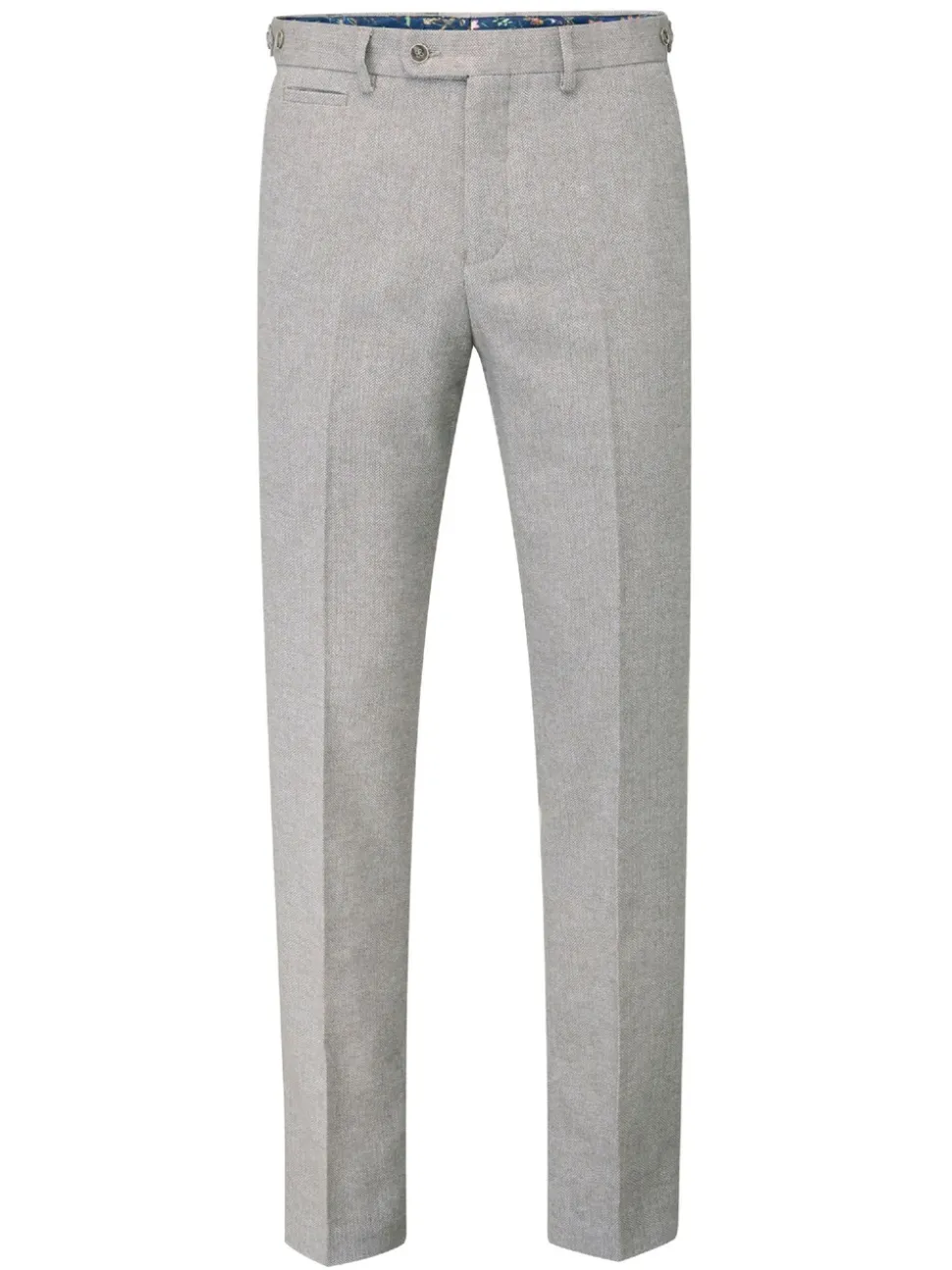 Skopes Grey Tailored Fit Jude Tweed Suit Trousers