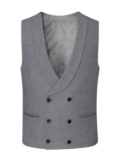 Skopes Light Grey Double Breasted Harcourt Single Breasted Tailored Fit Suit Waistcoat