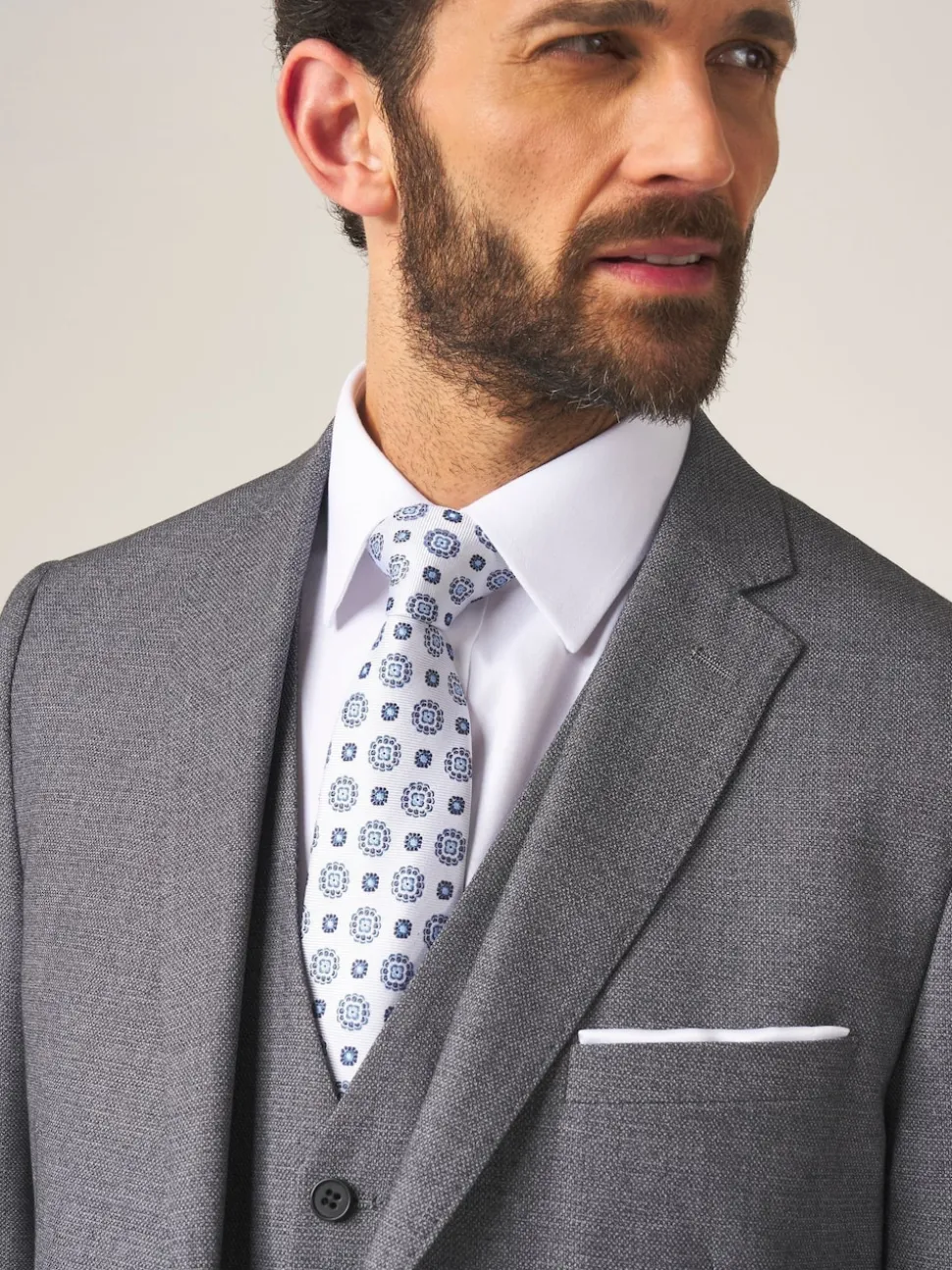 Skopes Light Grey Tailored Harcourt Suit Jacket