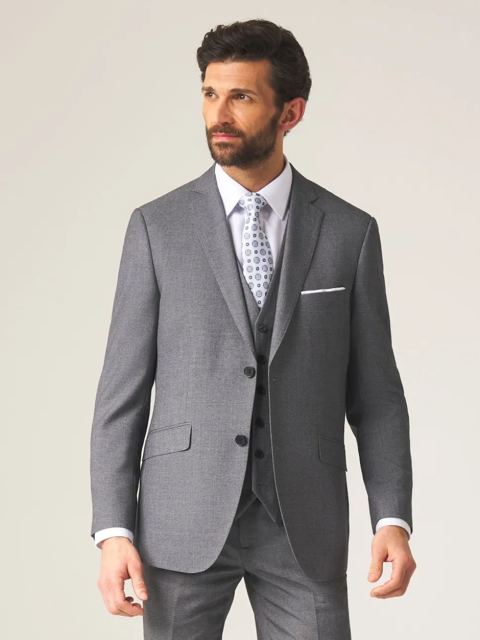 Skopes Light Grey Tailored Harcourt Suit Jacket