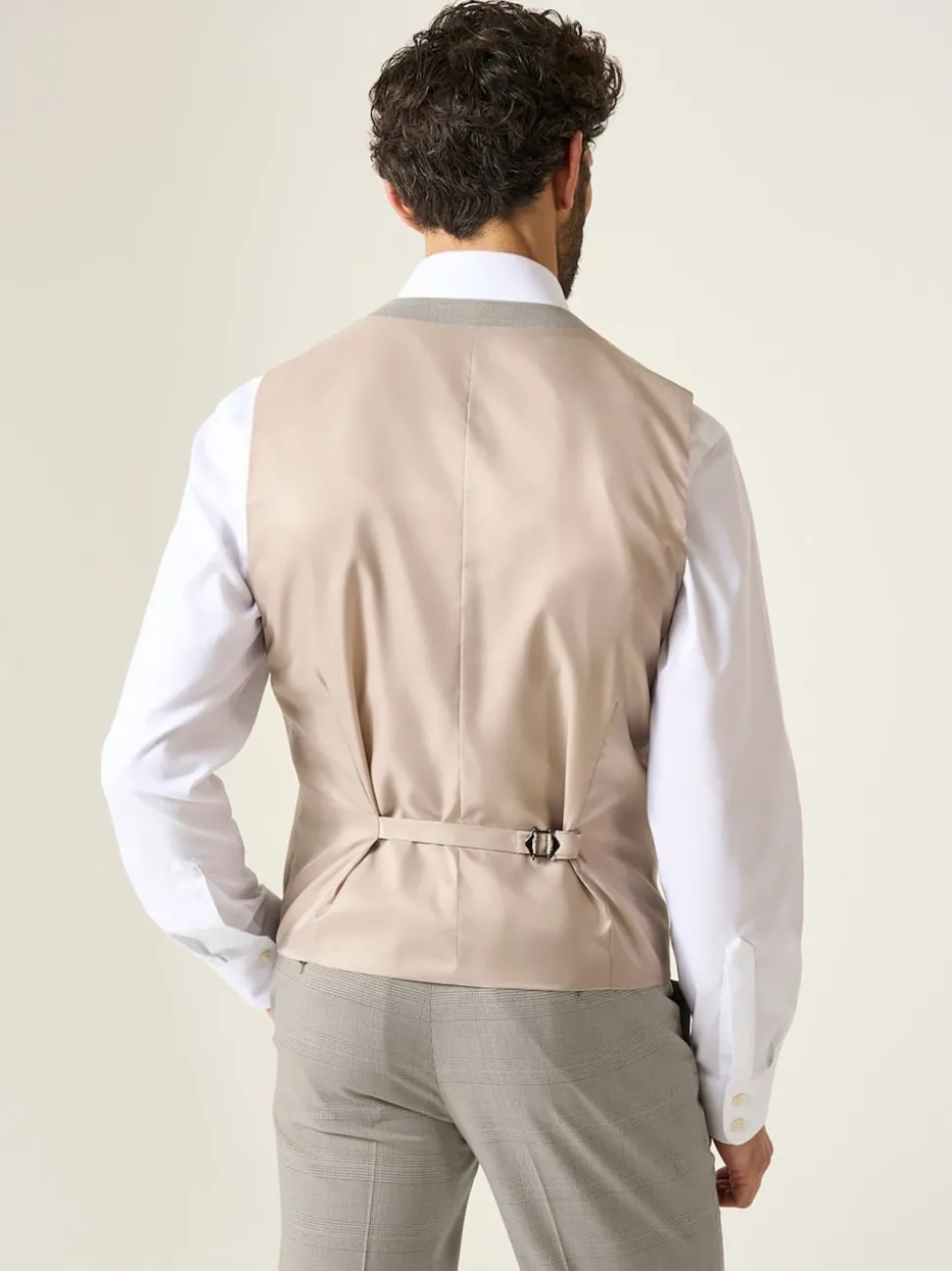 Skopes Natural Tailored Fit Check Charlie Suit Waistcoat