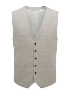 Skopes Natural Tailored Fit Check Charlie Suit Waistcoat
