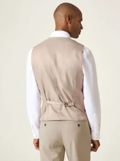 Skopes Natural Tailored Fit Caspian Single Breasted Stretch Look Suit Waistcoat