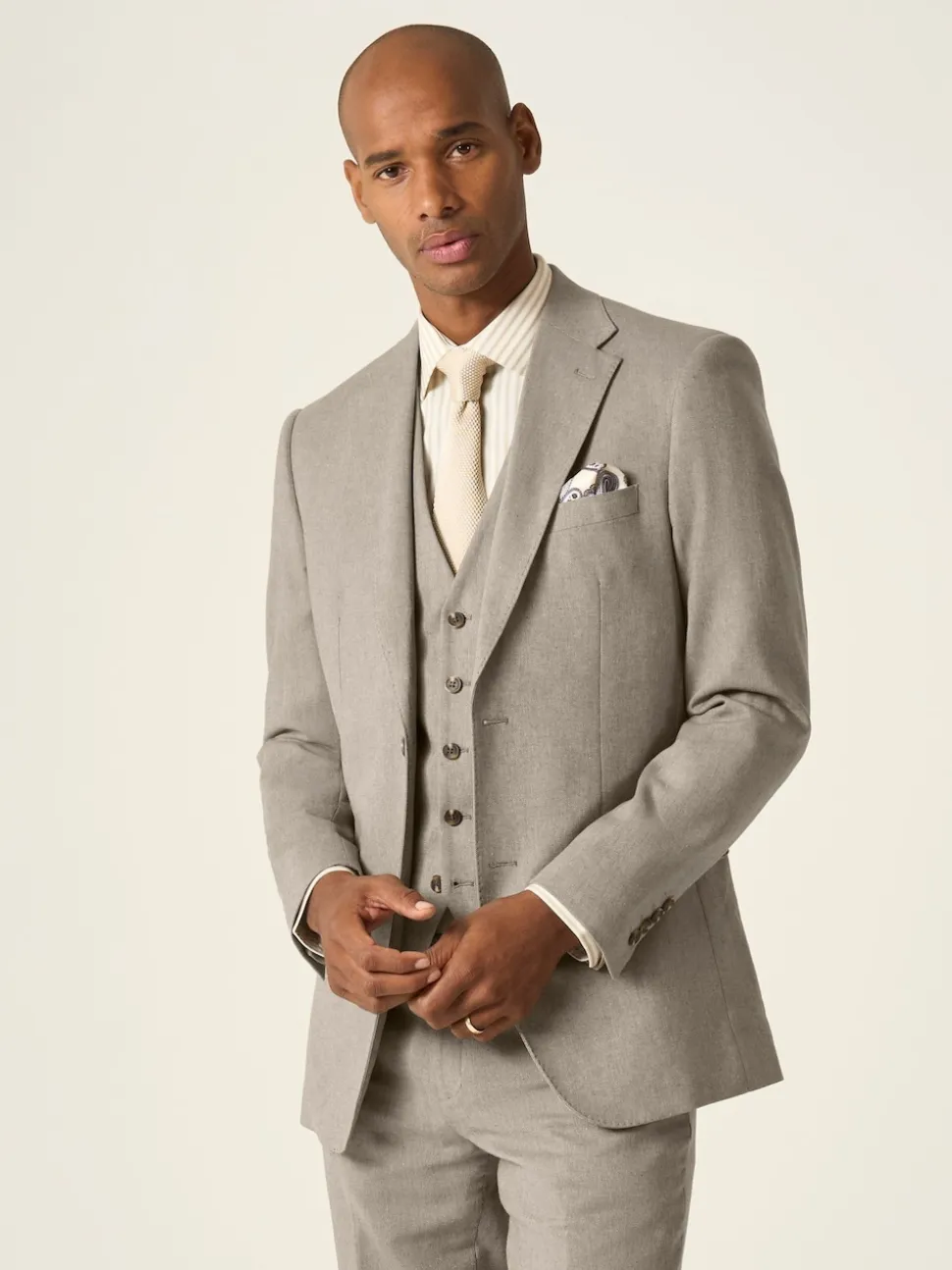 Skopes Natural Tailored Fit Calvados Linen Blend Suit Jacket