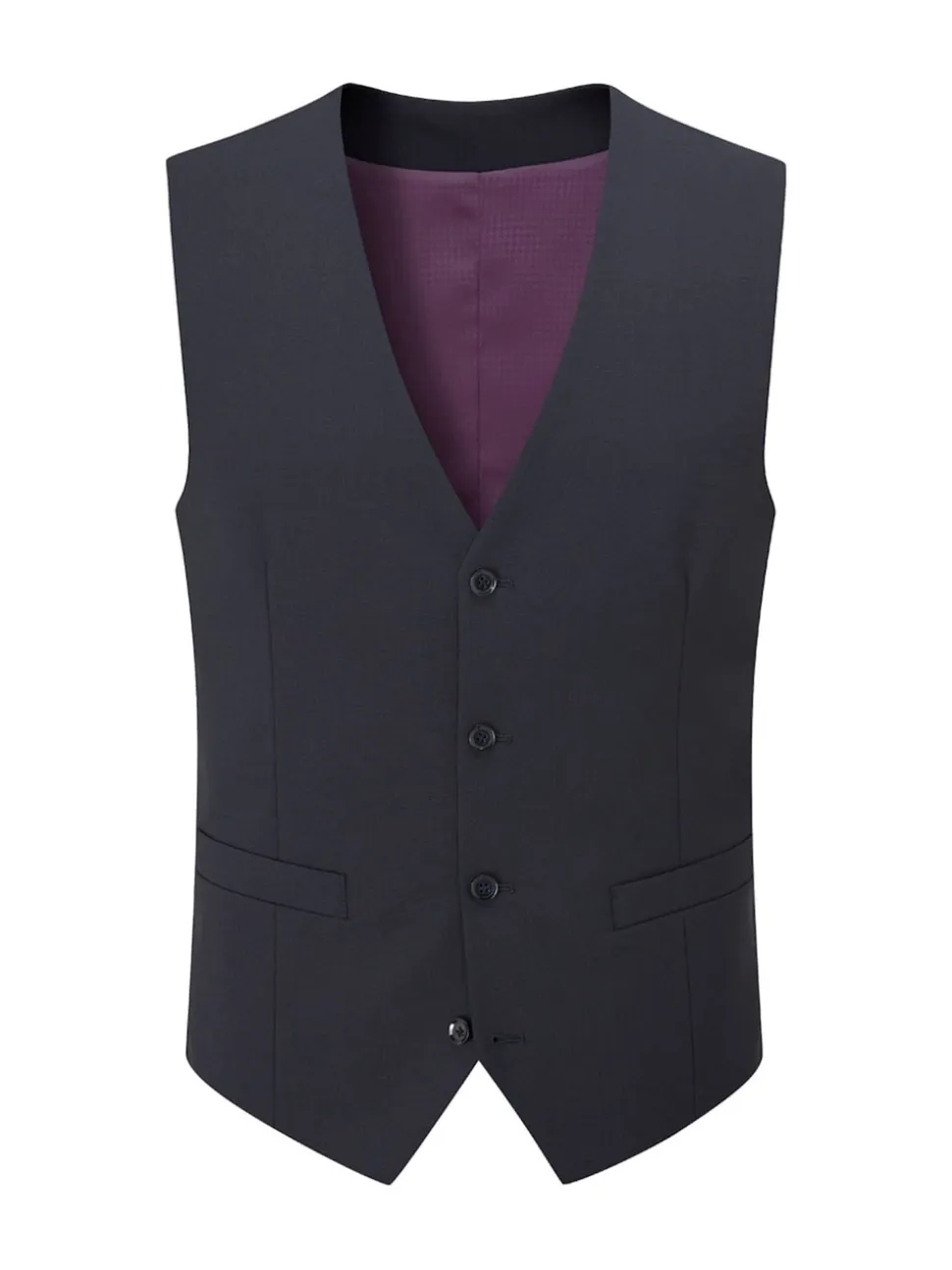 Skopes Navy Blue Single Breasted Wool Rich Darwin Suit Waistcoat