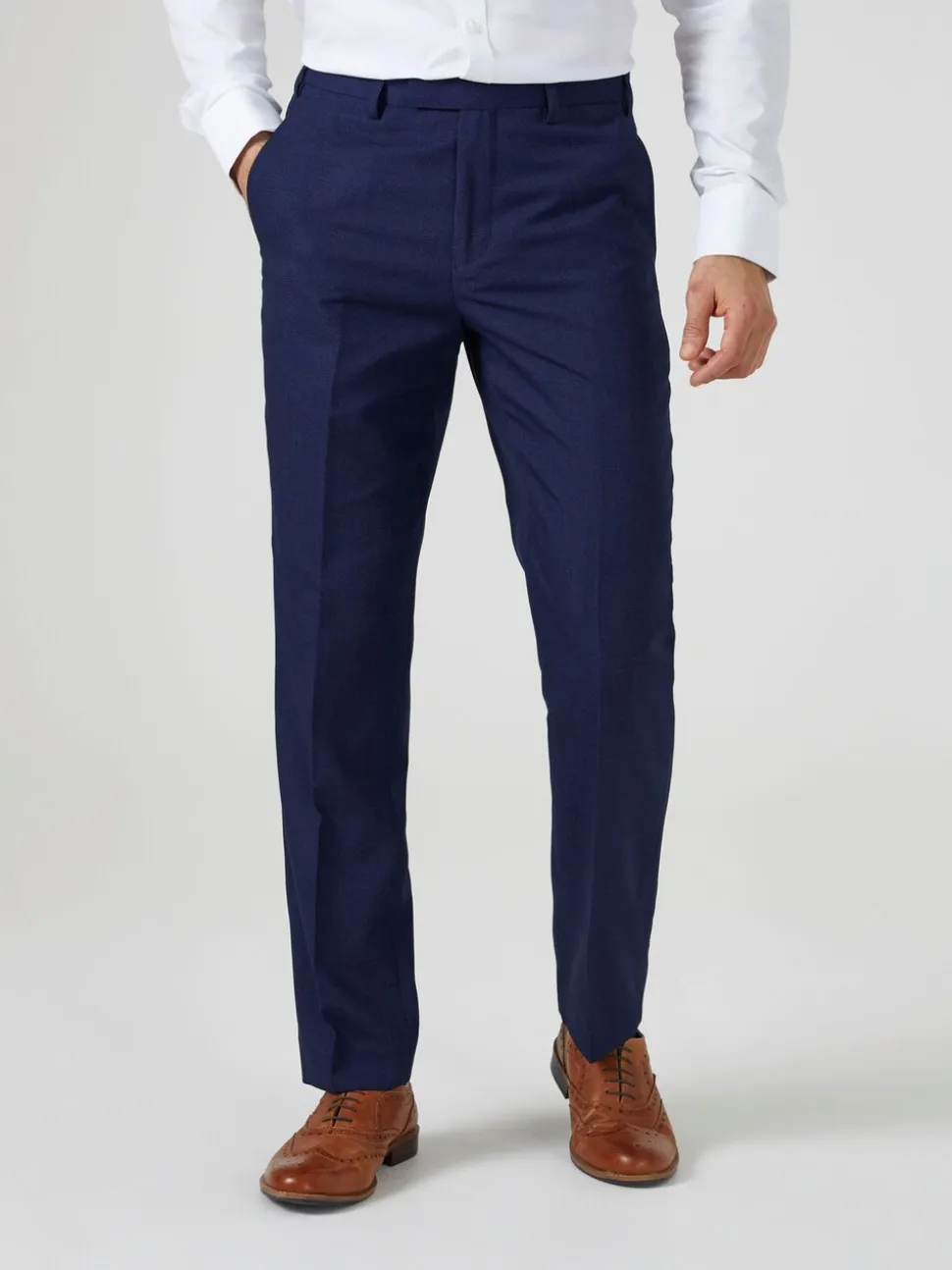 Skopes Navy Blue Tailored Fit Harcourt Suit Trousers