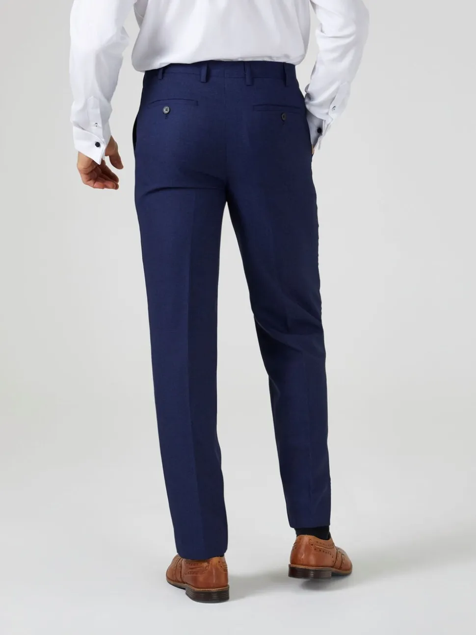 Skopes Navy Blue Tailored Fit Harcourt Suit Trousers