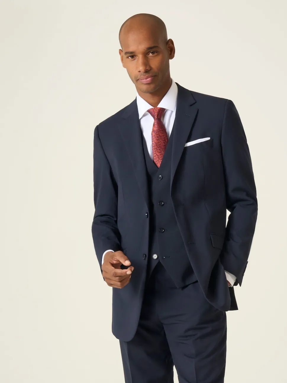 Skopes Navy Blue Wool Rich Darwin Suit Jacket