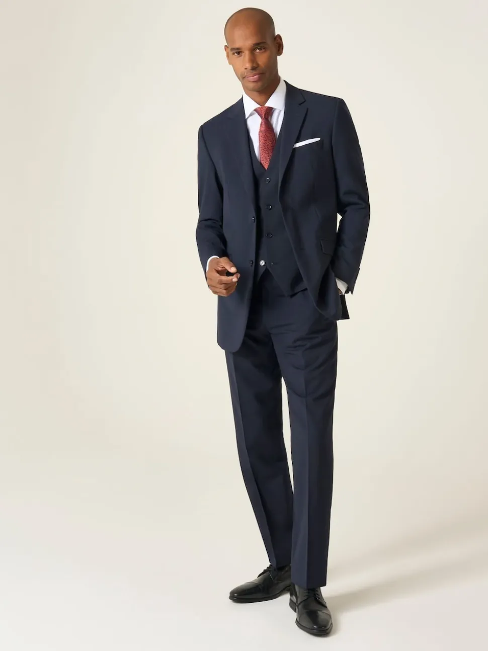 Skopes Navy Blue Wool Rich Darwin Suit Jacket