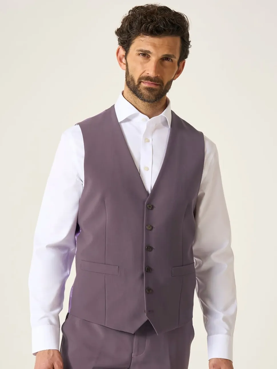 Skopes Purple Tailored Fit Beckett Suit Waistcoat