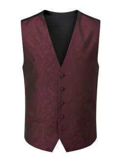 Skopes Red Party Paisley Waistcoat