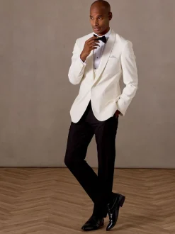 Skopes White Bogart Scoop Suit Waistcoat
