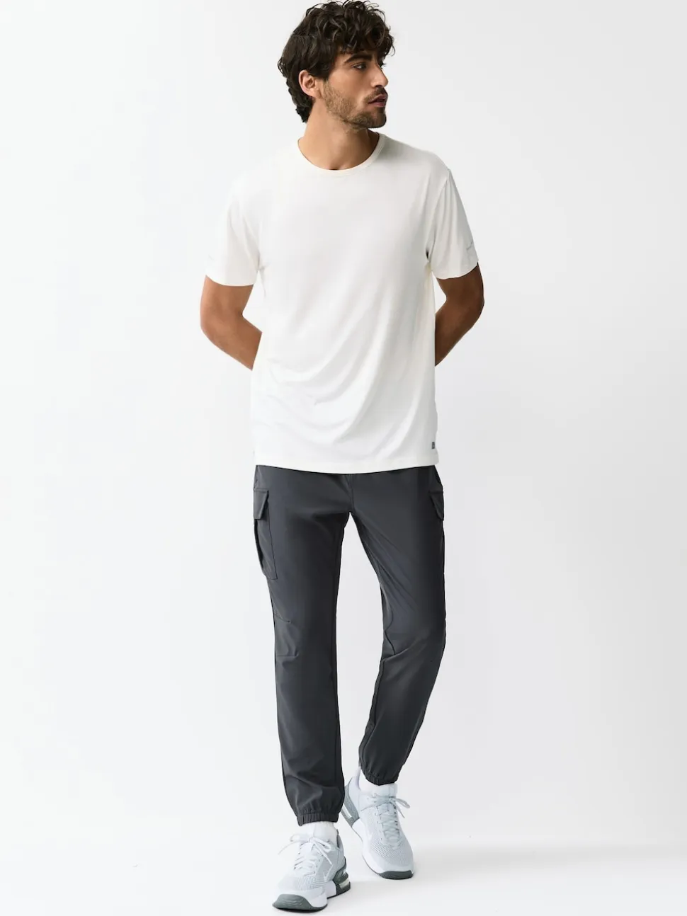 Slate Grey Active Cargo Gym Joggers