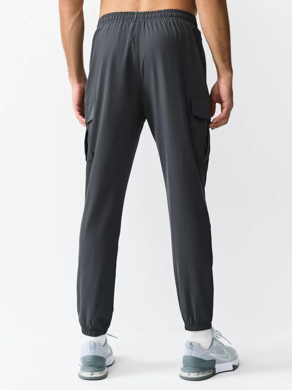 Slate Grey Active Cargo Gym Joggers