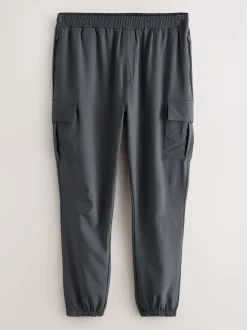 Slate Grey Active Cargo Gym Joggers