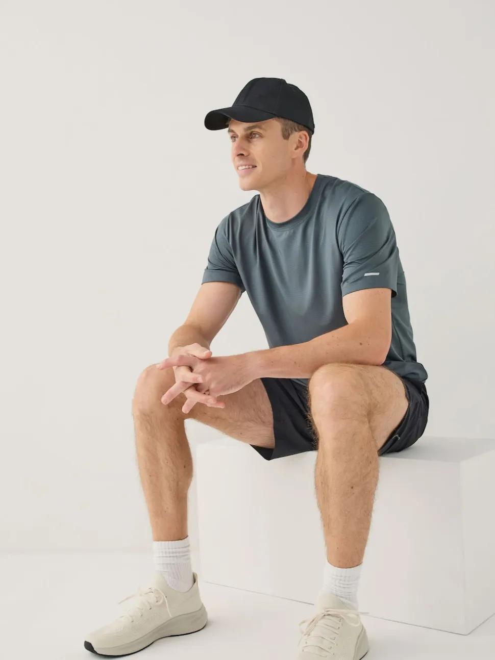 Slate Grey Active Gym Textured Training T-Shirt