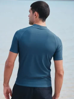Slate Grey Active Short Sleeve Rash Vest