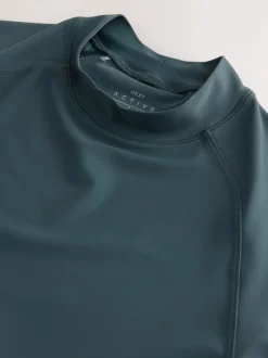 Slate Grey Active Short Sleeve Rash Vest