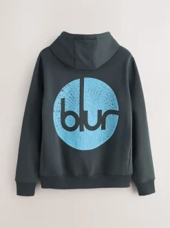 Slate Grey Blur Licence Graphic Hoodie