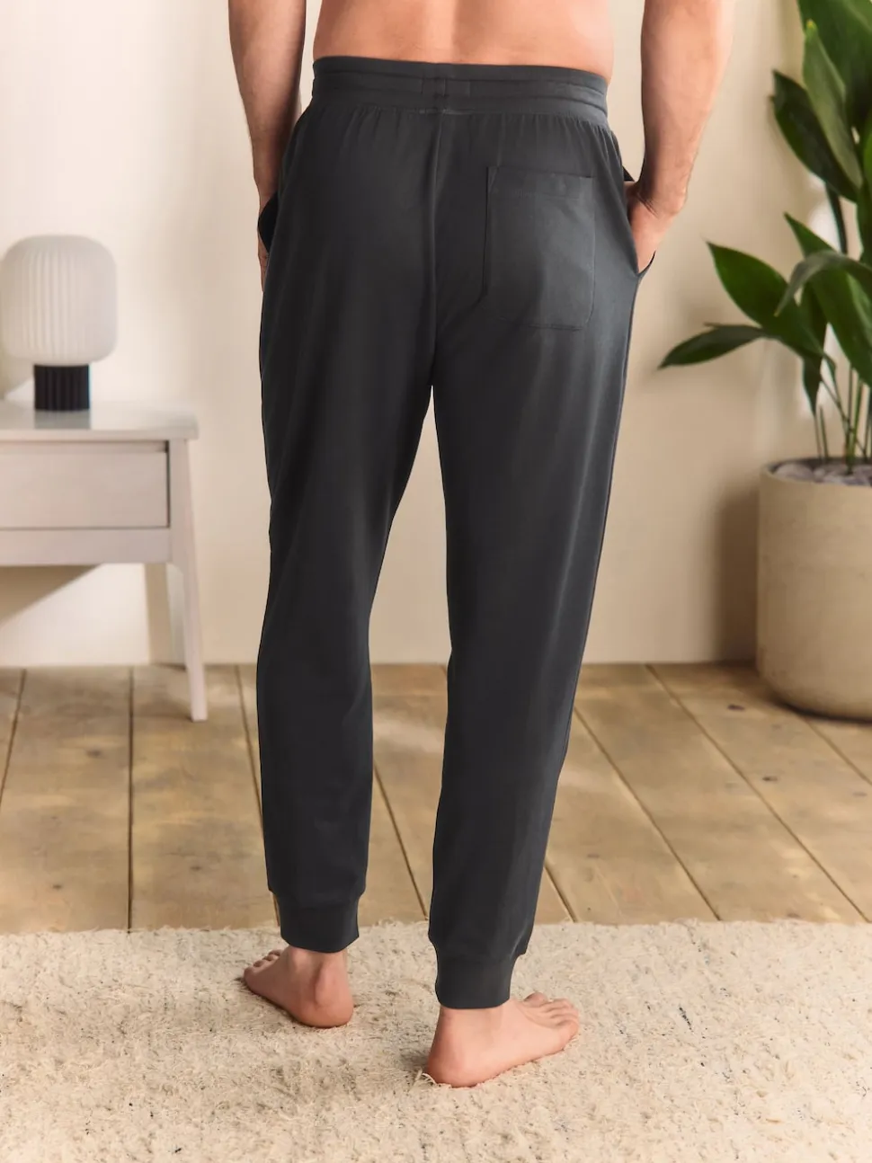 Slate Grey Cuffed Loopback Soft Touch Cuffed Joggers