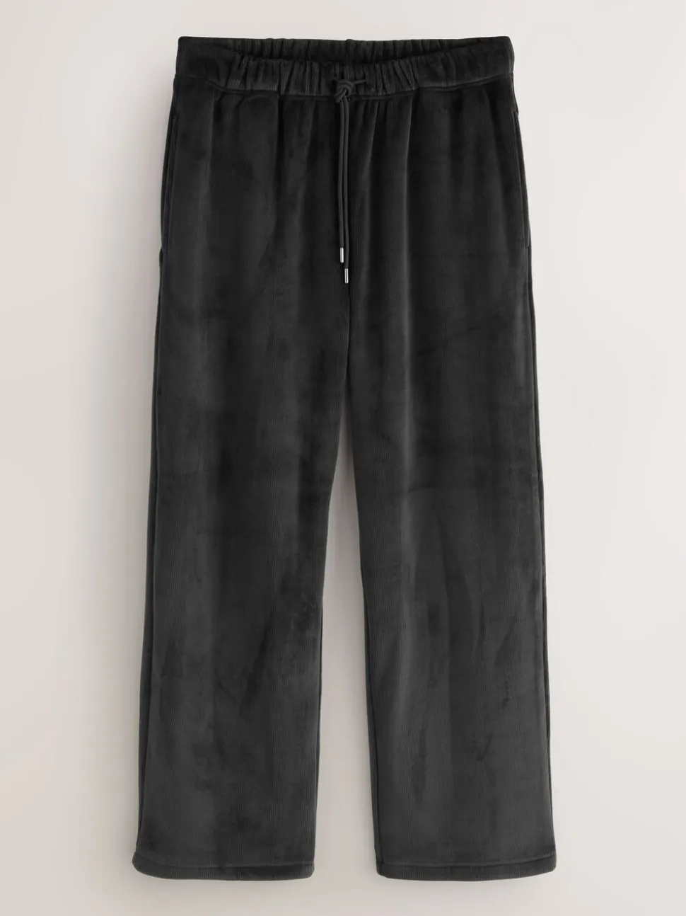 Slate Grey Jersey Textured Ribbed Joggers