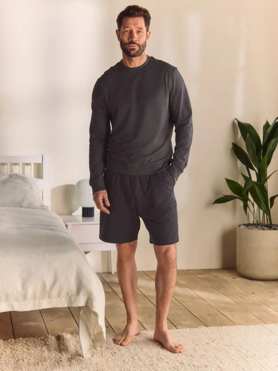 Slate Grey Lightweight Crew Neck Sweatshirt