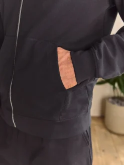 Slate Grey Lightweight Zip Up Hoodie