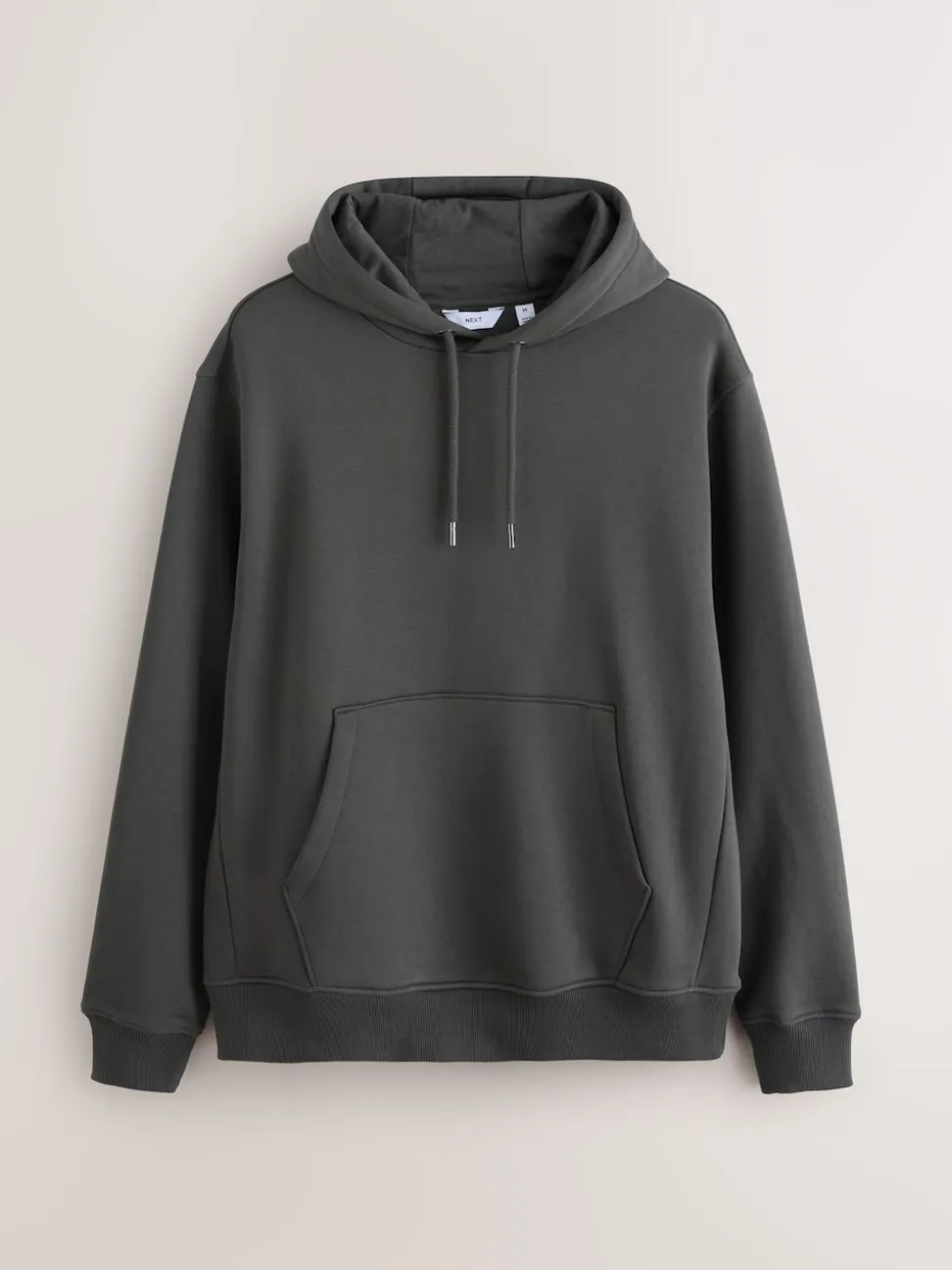 Slate Grey Regular Fit Heavyweight Cotton Rich Jersey Hoodie