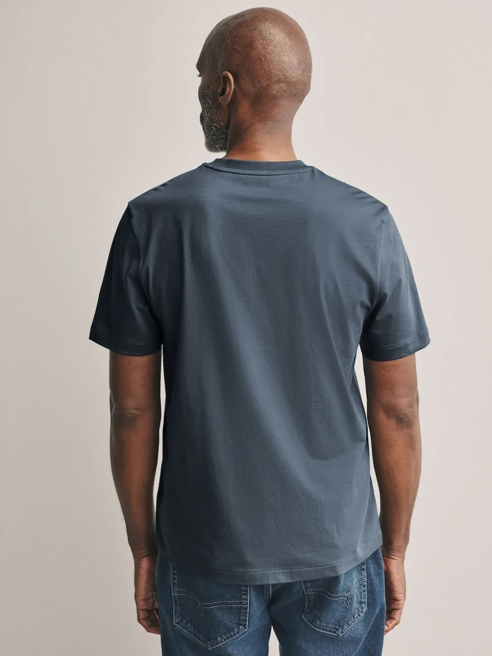 Slate Grey Regular Fit Signature SUPIMA® Cotton Crew Neck T-Shirt